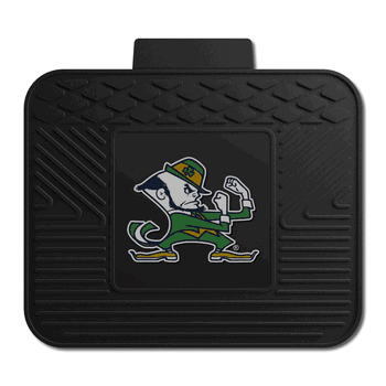 Notre Dame Fighting Irish Back Seat Car Utility Mat - 14in. x 17in., Leprechaun