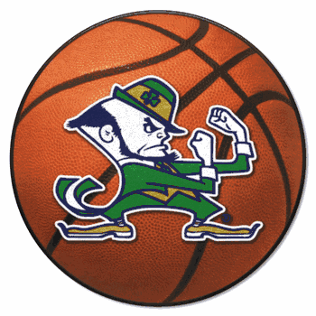 Notre Dame Fighting Irish Basketball Rug - 27in. Diameter, Leprechaun