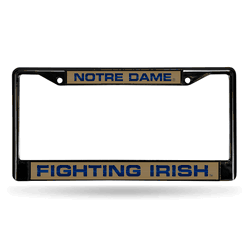 Notre Dame Fighting Irish Black Laser Chrome Frame