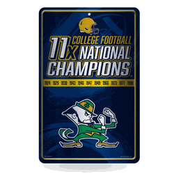 Notre Dame Fighting Irish Champ 11" x 17" Home Decor Sign