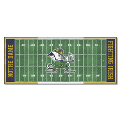 Notre Dame Fighting Irish Field Runner Mat - 30in. x 72in., Leprechaun