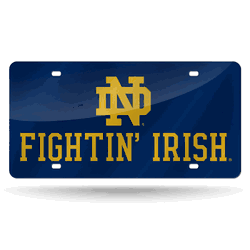 Notre Dame Fighting Irish Fighting Irish 12" x 6" Laser Cut Tag For Car/Truck/SUV