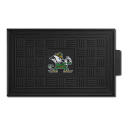 Notre Dame Fighting Irish Heavy Duty Vinyl Medallion Door Mat - 19.5in. x 31in., Leprechaun