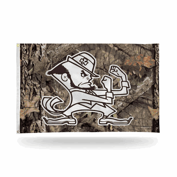 Notre Dame Fighting Irish / Mossy Oak Camo Break-Up Country Banner Flag (3X5)