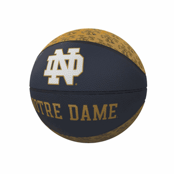 Notre Dame Fighting Irish Repeating Logo Mini-Size Rubber Basketball