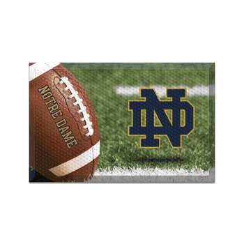 Notre Dame Fighting Irish Rubber Scraper Door Mat - ND Primary Logo
