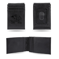 Notre Dame Fighting Irish Standard Black Laser Engraved Front Pocket Wallet