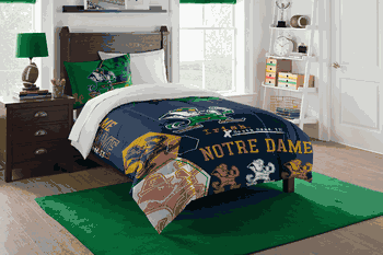 NCAA Notre Dame Fighting Irish Hexagon Twin Comforter Set