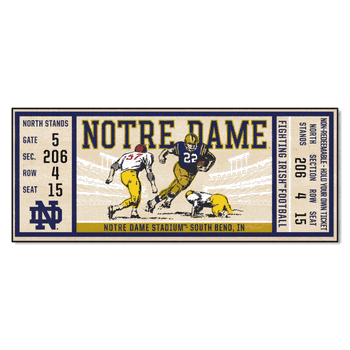 Notre Dame Fighting Irish Ticket Runner Rug - 30in. x 72in.