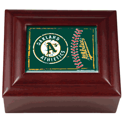 Oakland A's Wood Keepsake Box
