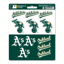 Oakland Athletics 12 Count Mini Decal Sticker Pack