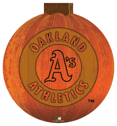 Oakland Athletics 12 in. Halloween Pumpkin Sign