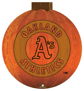 Oakland Athletics 12 in. Halloween Pumpkin Sign
