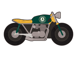Oakland Athletics 12" Motorcycle Cutout Wood Sign
