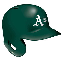 Oakland Athletics 12in Authentic Helmet Sign
