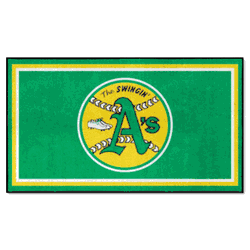 Oakland Athletics 3ft. x 5ft. Plush Area Rug - Retro Collection