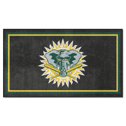 Oakland Athletics 3ft. x 5ft. Plush Area Rug - Retro Collection