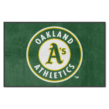 Oakland Athletics 4X6 High-Traffic Mat with Durable Rubber Backing - Landscape Orientation