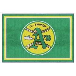 Oakland Athletics 5ft. x 8 ft. Plush Area Rug - Retro Collection