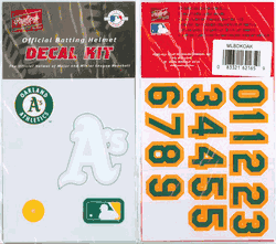 Oakland Athletics A's Official Rawlings Authentic Batting Helmet Decal Kit