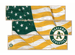 Oakland Athletics American Flag 3 Plank