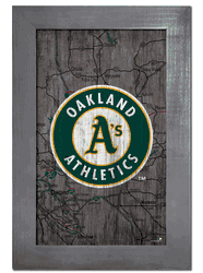 Oakland Athletics City Map 11x19 Sign