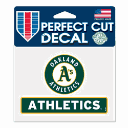 Oakland Athletics Decal 4.5x5.75 Perfect Cut Color
