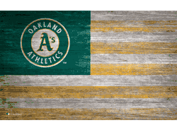 Oakland Athletics Distressed Flag 11x19