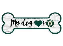 Oakland Athletics Dog Bone 6x12 Sign