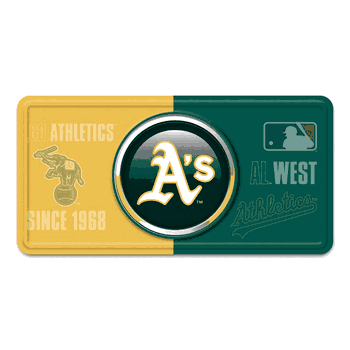 Oakland Athletics Embossed Metal License Plate