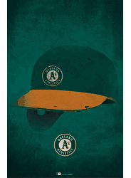 Oakland Athletics Ghost Helmet 17x26