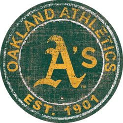 Oakland Athletics Heritage Logo Round Sign