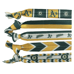 Oakland Athletics Knotted Hair Tie