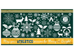 Oakland Athletics Merry and Bright 6x12 Sign