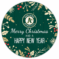 Oakland Athletics Merry Christmas & New Year 12in Circle