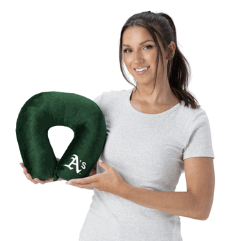 Oakland Athletics MLB Green Neck Pillow
