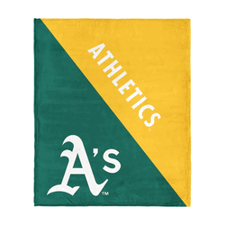 Oakland Athletics MLB Halftone Silk Touch Throw Blanket 46x60 inches