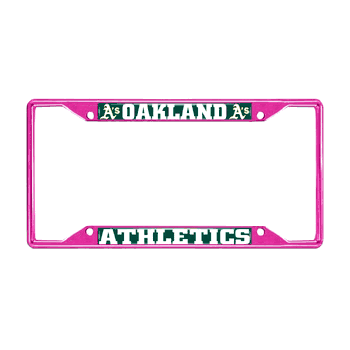 Oakland Athletics Pink Metal License Plate Frame - 6.25