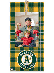 Oakland Athletics Plaid Clothespin 6x12 Sign