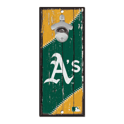Oakland Athletics Sign Wood 5x11 Bottle Opener