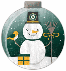 Oakland Athletics Snowglobe 12in Wall Art