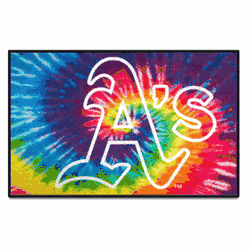 Oakland Athletics Tie Dye Starter Mat Accent Rug - 19in. x 30in.