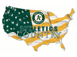 Oakland Athletics USA Shape Flag Cutout