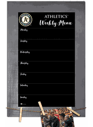 Oakland Athletics Weekly Chalkboard with frame & clothespins 11x19 Sign