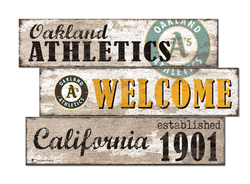 Oakland Athletics Welcome 3 Plank