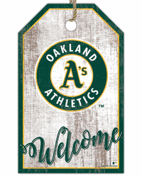 Oakland Athletics Welcome Team Tag 11x19 Sign