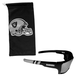Oakland Raiders Edge Wrap Sunglass and Bag Set