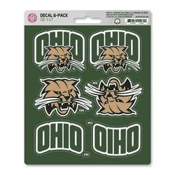 Ohio Bobcats 6 Count Mini Decal Sticker Pack
