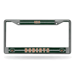 Ohio Bobcats Classic 12" x 6" Silver Bling Chrome Car/Truck/SUV Auto Accessory