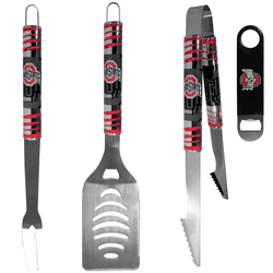 Ohio St. Buckeyes 3 pc BBQ Set and Bottle Opener